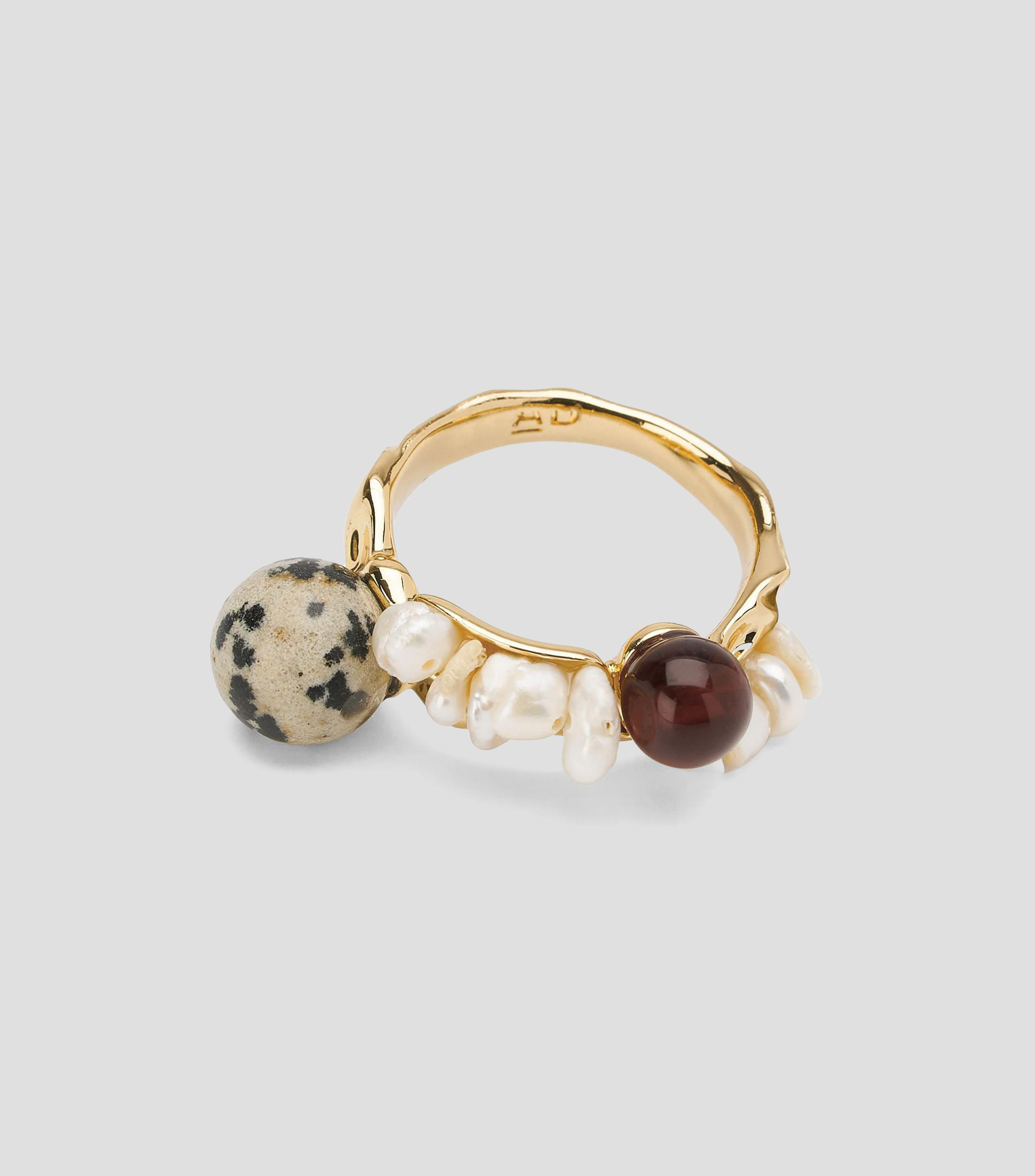 Anillo con Perla Natural Mujer
